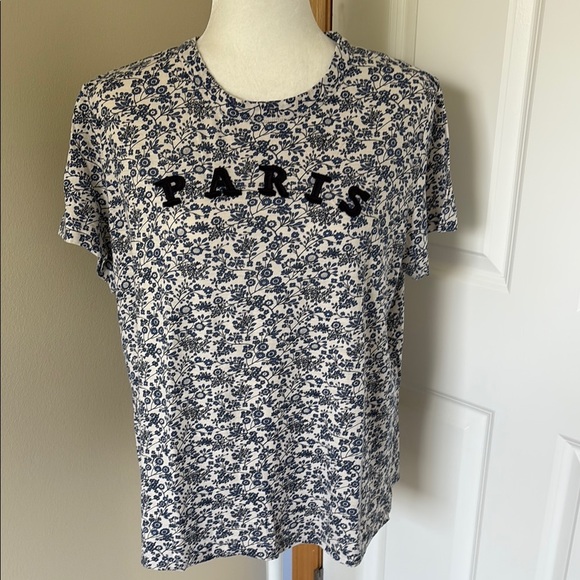 LOFT Tops - LOFT Blue Floral Pattern Top